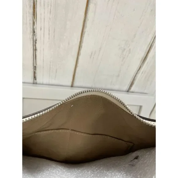 Coach Women's Leather Mara Hobo Bags - Silver/Chalk - Picture 6 of 16